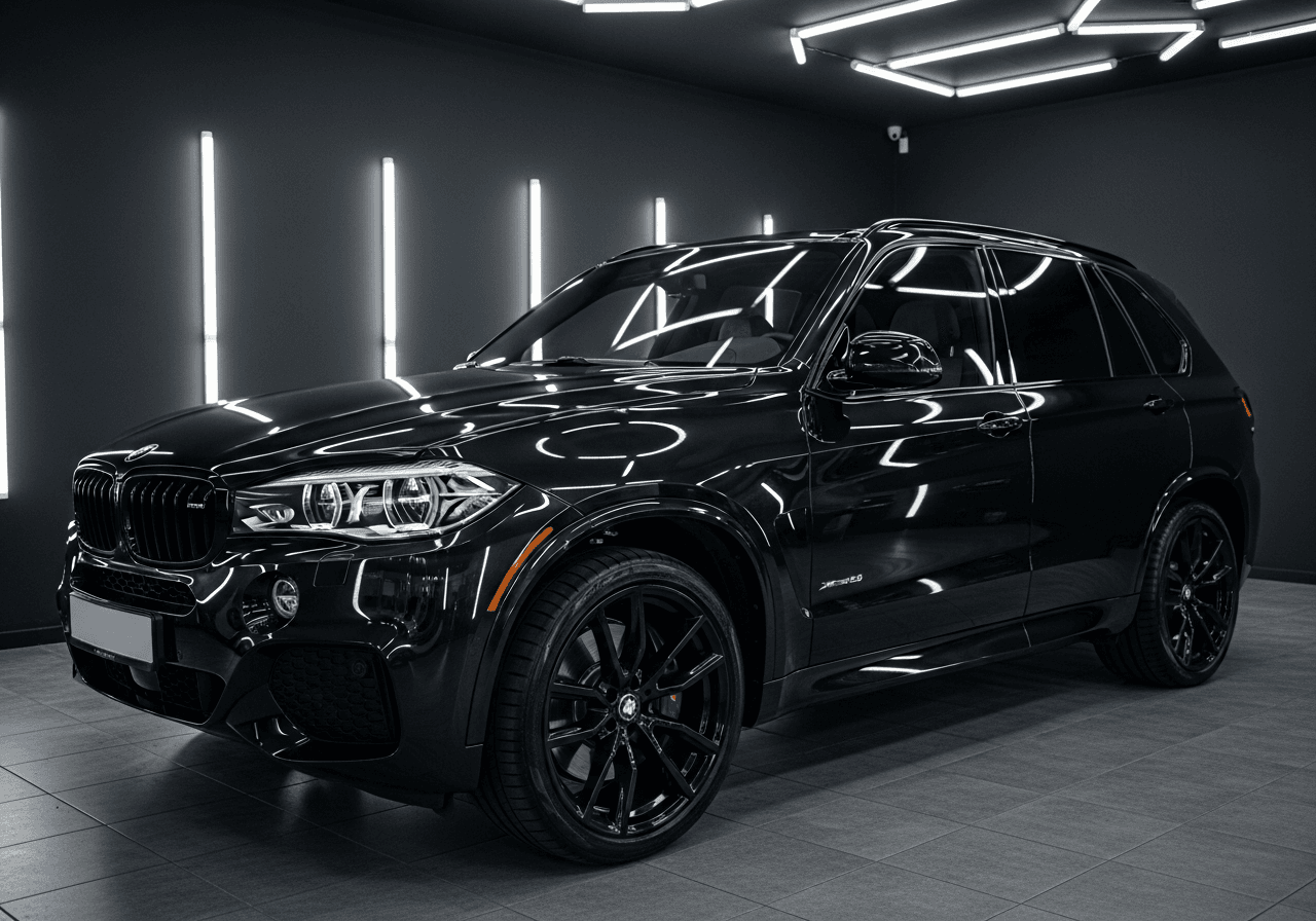 BMW X5 след външно измиване и вакса