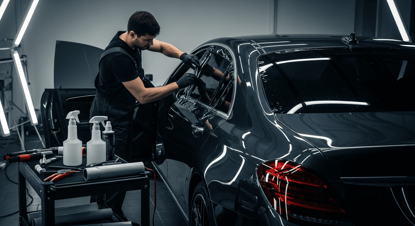 Mercedes S-Class със затъмняване на стъкла